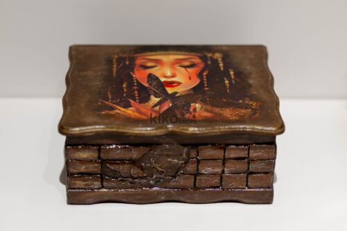 Χειροποίητο Ξύλινο Κουτί Mixed Media – Διακοσμητικό Κουτί Κοσμημάτων